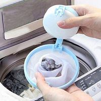 Dryer Ball - 1pc Floating Style Mesh Filter Bag Laundry Ball Washing Clothes Machine Decontamination Hair Removal - Washwizard Scent Microfibers Help Machine Valve Plastic Ceramic Washer Dryer Es