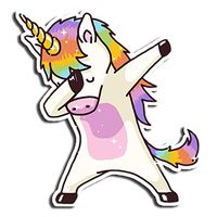 Rainbow Unicorn Sticker Dab Stickers Waterbottle Sticker Tumblr Stickers Laptop Stickers Vinyl Stickers