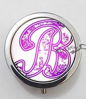 BlackKey Letter B Pattern 3-Compartment Decorative Pocket Gift Box Case Organizer for Pill, Color 1 -1144