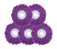 Black Temptation Set of 5 Spin Mop Head Replacement Mop Head Mop Head Refill [B]