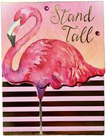Molly & Rex Gold Foil Gem Embellished Mini Pocket Notepad ~ Stand Tall Pink Flamingo 61544