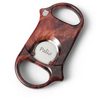 Palio Composite Cigar Cutter, Guillotine, Stainless Steel Blades, Up to 60 Ring Gauge, Burl Wood