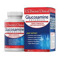 U.S. Doctors' Clinical Glucosamine Advanced Triple Strength Joint Support with Chondroitin and MSM for Cartilage Strength, Flexibility, and Comfort (Packaging May Vary) [1 Month Supply – 60 Tablets]