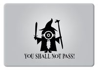 Minion Gandalf Lord of The Rings You Shall Not Pass for MacBook Laptop Die-Cut Decal Vinyl Sticker