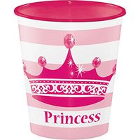 Creative Converting Plastic Cups, 12 oz, Pink Princess Royalty (12-Count)