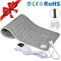 Bernuly Heating Pad, Home Electric Heat Pad for Neck Shoulder Back Pain and Cramps Relief, Washable 12"x24" Large Soft for Moist & Dry Heat Therapy, 6 Heat Settings with Auto Shut-Off