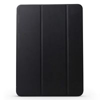 Leather Silicone Folio Case For iPad Pro 11-Inch 2018, Lightweight Ultra Thin Magnetic Trifold Stand Case (Compatible with iPad Pro 11", black)