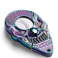 Jstyal968 Yalztc-zyq16 Cigar Scissors Cigar Cutters Stainless Steel Colorful Double-Edged Cuban Cigar Scissors with Scissors (Color : Purple)