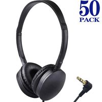 Bulk Headphones for Classroom 50 Pack, HONGZAN Wholesale Stereo School Headphones for Kids Students Children