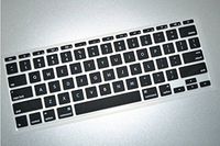 HQF Silicone Keyboard Cover - Soft Rubber Keyboard Skin for MacBook Air 13" / Pro 13" 15" / Pro Retina 13" 15"(Black)