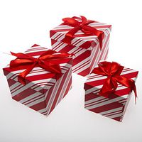 3 Piece Candy Cane Gift Boxes