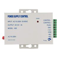 Mallb Access Control Power Supply AC 110-240V to DC 12V 3A RFID Door Security Entry Keypad Proximity Power Supply