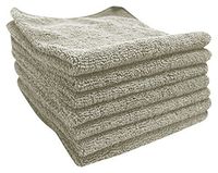 Micro Detailers 24 PREMIUM Grade Plush Microfiber Cleaning Cloth by 16"x16" - Highly Absorbent Auto Detailing Towels (Gray)