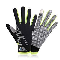 Yjdr Warm Waterproof Windproof Full Palm Non-Slip Lightweight for Women and Men Running,Walking,Cycling,Driving in Cold Weather (Color : Green, Size : M)