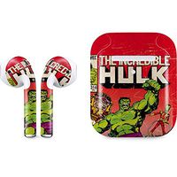 Skinit Decal Audio Skin for Apple AirPods with Wireless Charging Case - Officially Licensed Marvel/Disney Marvel Comics Hulk Design