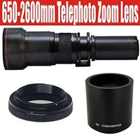 650-1300mm Telephoto Zoom Lens with 2x Teleconverter (=650-2600mm) for Olympus E-1, E-3, E-5, E-30, E-300, E-330, E-410, E-420, E-450, E-500, E-510, E-520, E-600, & E-620 Digital SLR Cameras