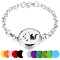 memorial jewelry Stainless Steel Aromatherapy Perfume Essential Oil Fragrance Diffuser Bracelet with 12 Washable Pads