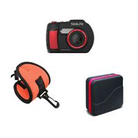 SeaLife DC2000 HD Underwater Digital Camera SL740 w/ AquaPod Mini Underwater Camera Monopod SL912 & SeaLife SL920 Underwater Camera Float / Buoyancy Strap (Orange)