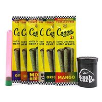 Cannawraps Hemp Wraps (18 Packs, 2 Wraps Per Pack) Variety Pack Includes KC Jar