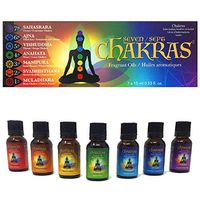 Chakras Relaxation Essential Oils Set of 7 - Concentrated Natural Oils for Diffuser, Massage, Reflection, Meditation, Environmental Scenting and Energy Work