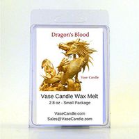 Vase Candle 2 Dragon's Blood Melts | 2.8 oz Premium Highly Scented Soy Paraffin Wax Tarts | 50 Hours