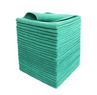 Dri Microfiber Cleaning Cloth Plus 16 x 16 inch (Commercial Grade, Extra Absorb, Cleaning Power and Dry Fast) (240, Green)