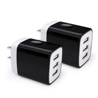 Wall Charger, Hootek 2Pack 3.1A 3 Port USB Plug Cube Wall Charger Adapter Charging Block Box Compatible iPhone XR/XS/XS MAX/X/8/7/6S Plus, iPad, Samsung Galaxy S10/S9/S8/S7, Note 10/9/8, LG, Nexus
