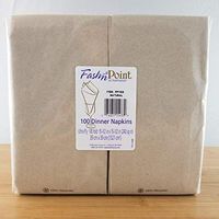 Hoffmaster FP1109 FashnPoint Natural Dinner Napkins, 100% Recycled, 1/8 Fold, 8" x 4" Folded, 15.5" x 15.5" Unfolded, 100 Napkins Per Pack