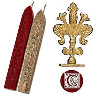Initial Wax Seal Kit with Red & Gold Sealing Wax (Letter C)