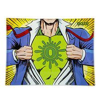Ooze - Shatter Resistant Premium Glass Rolling Tray - (6.6x5x1) - Captain O (Small) - Indestructible Rolling Tray