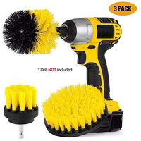 Zaffiro Drill Brush Scrub- Cleaning Supplies Kit Bathroom Accessories Shower Cleaner Bath Mat Kitchen Accessories Grout Cleaner Dish Brush Stove Oven Sink Outdoor Scrub Brush Kit