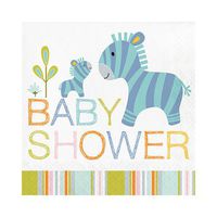 Hoffmaster Group 324581 2 Ply Happi Jungle Luncheon Napkin44; Baby Shower44; Pack of 12-16 Per Pack