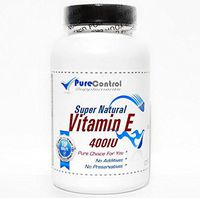 Super Natural Vitamin E 400IU / Selenium 50mcg // 100 Capsules // Pure // by PureControl Supplements