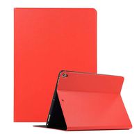 iPad 6th Gen/iPad 5th Gen/iPad Air/iPad Air 2/iPad Pro 9.7 Case,Slim Lightweight Silicone TPU and Premium PU Leather Smart Stand Protective Case Cover with Auto Sleep/Wake Function - Red