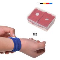 Sports Anti-Halation Wristband Anti-Motion Sickness Wristband Suitable for Motion Sickness Aircraft Dizziness,Red