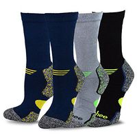 TeeHee Viscose from Bamboo Diabetic Crew Socks 3-Pack (9-11, Dark)