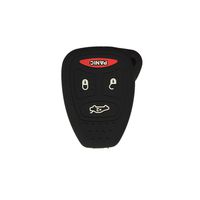 Black Silicone Rubber Keyless Entry Remote Key Fob Case Skin Cover Protector fit for 2006 2007 MITSUBISHI Raider