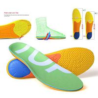 TOPSOLE Sports Shock Absorption Cushioning Insoles for Walking,Running,Hiking, Unisex Full Length Arch Support Insoles, Heel Pain Relief, Cuttable (Upgrade Fluorescent Green, US 7-13)