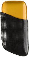 Visol Products VCASE410 Trivo Black and Yellow Cigar Case