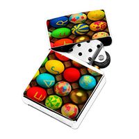 Easter Eggs - White Lighter Windproof Flip-Top Refillable with tin Gift Box