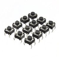 ILS - 100 Pieces Mini Micro Momentary Tactile Touch Switch Push Button DIP P4 Normally Open