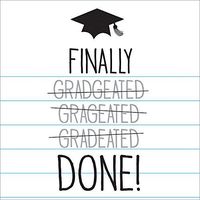 Club Pack of 192 "Finally Done!" Tassel Talk 2-Ply Beverage Napkins 5"