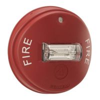 Gentex GCS24CR Fire Evacuation, 24VDC Ceiling Mount Selectable Candela Strobe - Red Faceplate