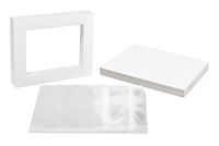 Golden State Art, Pack of 10 White Pre-cut 11x14 Picture Mat for 8.5x11 Photo with White Core Matte Sets. Includes 10 High Premier Acid Free Bevel Cut Mattes & 10 Backing Backers Board & 10 Clear Bags