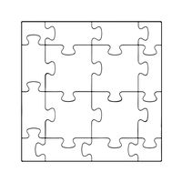 Hygloss Products Blank Community Puzzle - Junior Size - Fun Group Activity - Great for Parties, Weddings, Classroom, Office & More - 12" x 12"- 4 Center Pieces - 12 Border Pieces - 20 Sets