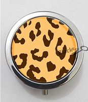 BlackKey Cheetah Print Leopard Print Pattern 3-Compartment Decorative Pocket Gift Box Case Organizer for Pill, Color 1 -794