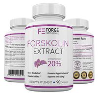 Forge Excellence - Premium 100% Pure Forskolin Extract Maximum Strength Thermogenic Fat Burner-Maximum Weight Loss Supplement-Metabolism Booster-High Quality Diet Pill - 60 Veggie Capsules