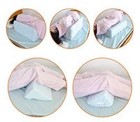 Effortsmy Post Surgery Elevating Side Cushion Pillow - Best for Back, Buttocks and Waist Pain Relief - Breathable and Washable Cover Long 50cm（Blue）