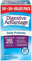 Digestive Advantage Daily Probiotic, 60 Capsules (Value Pack), for Digestive & Immune Health with No Preservatives & No Artificial Flavors