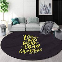 RUGSMAT I Love You More Modern Machine Washable Round Bath Mat,Words of Romance Baby Room Decor Round Carpets Diameter-47